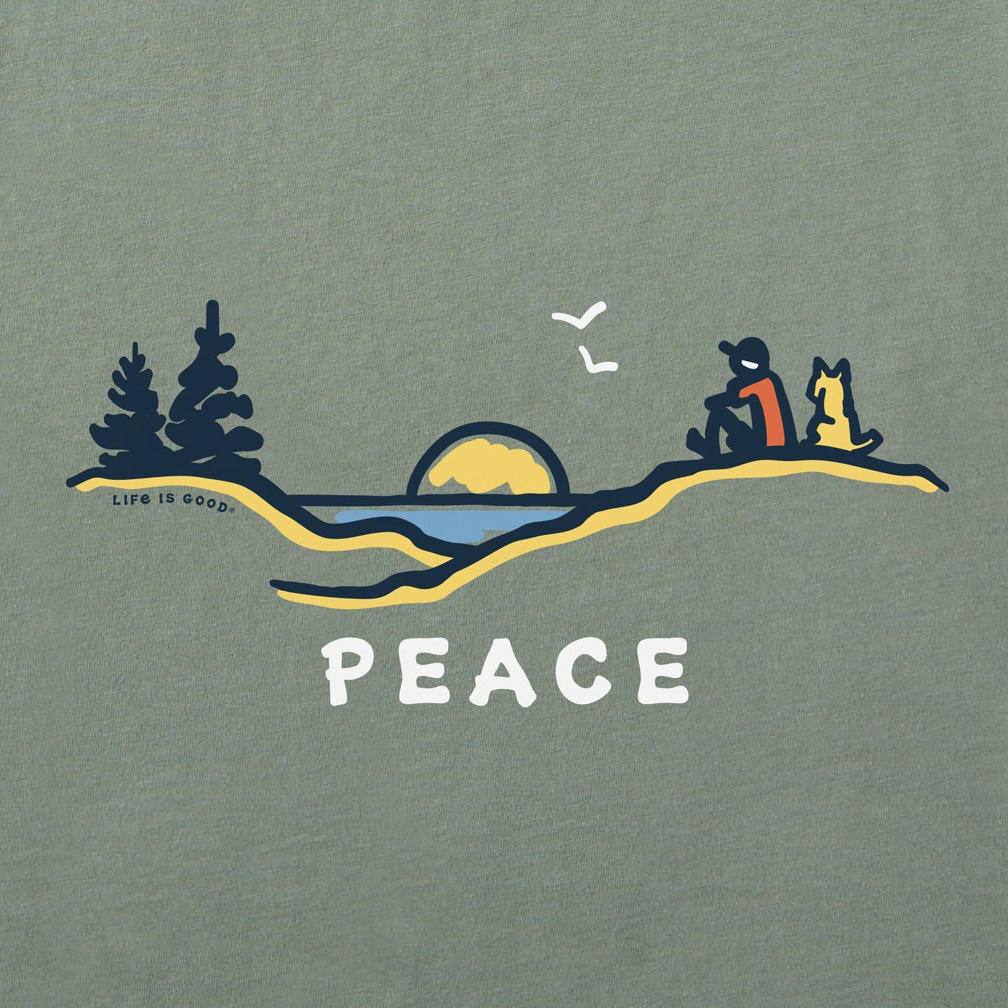 Men's Peace Beach Sunrise Short Sleeve Tee