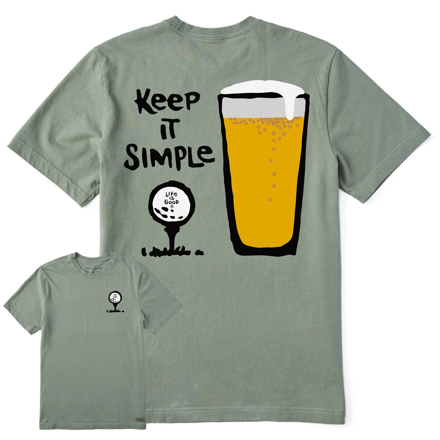 Men's Keep it Simple Golf & Beer Short Sleeve Tee