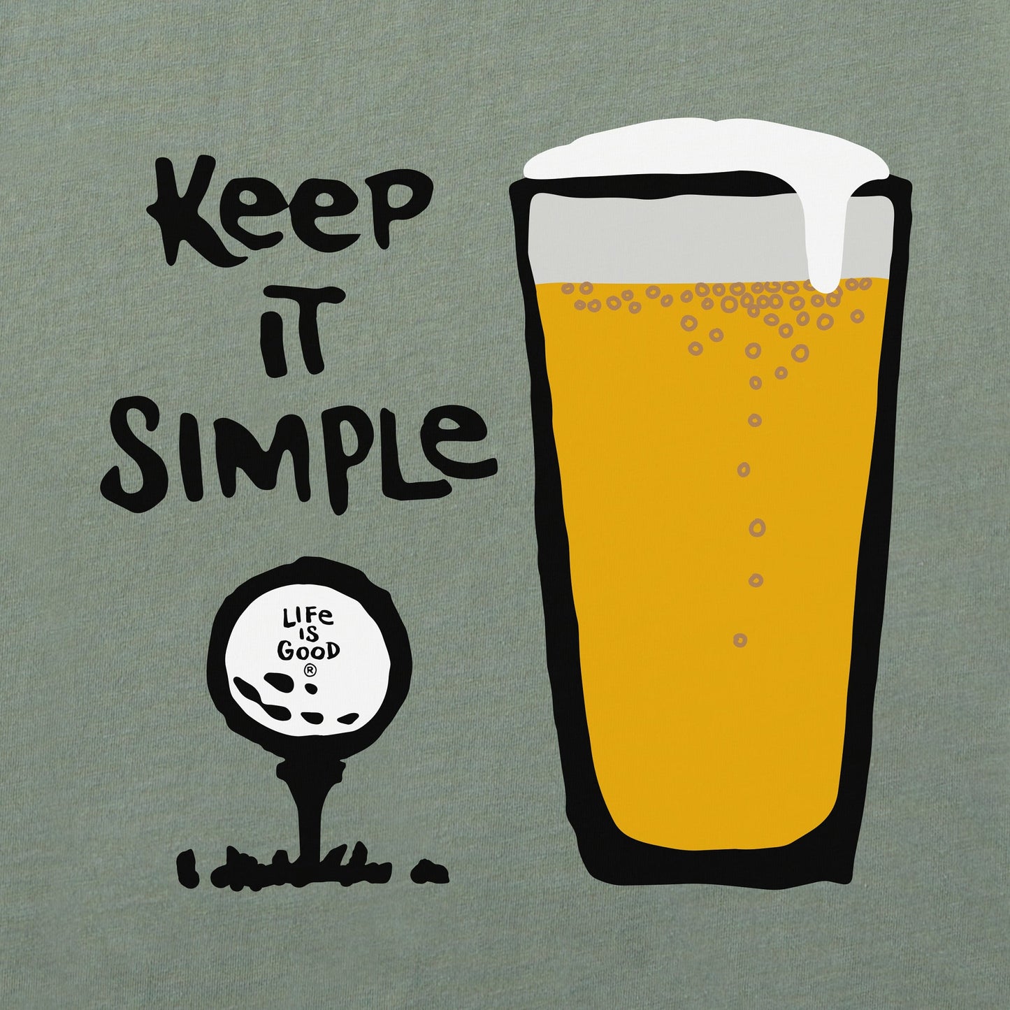 Men's Keep it Simple Golf & Beer Short Sleeve Tee