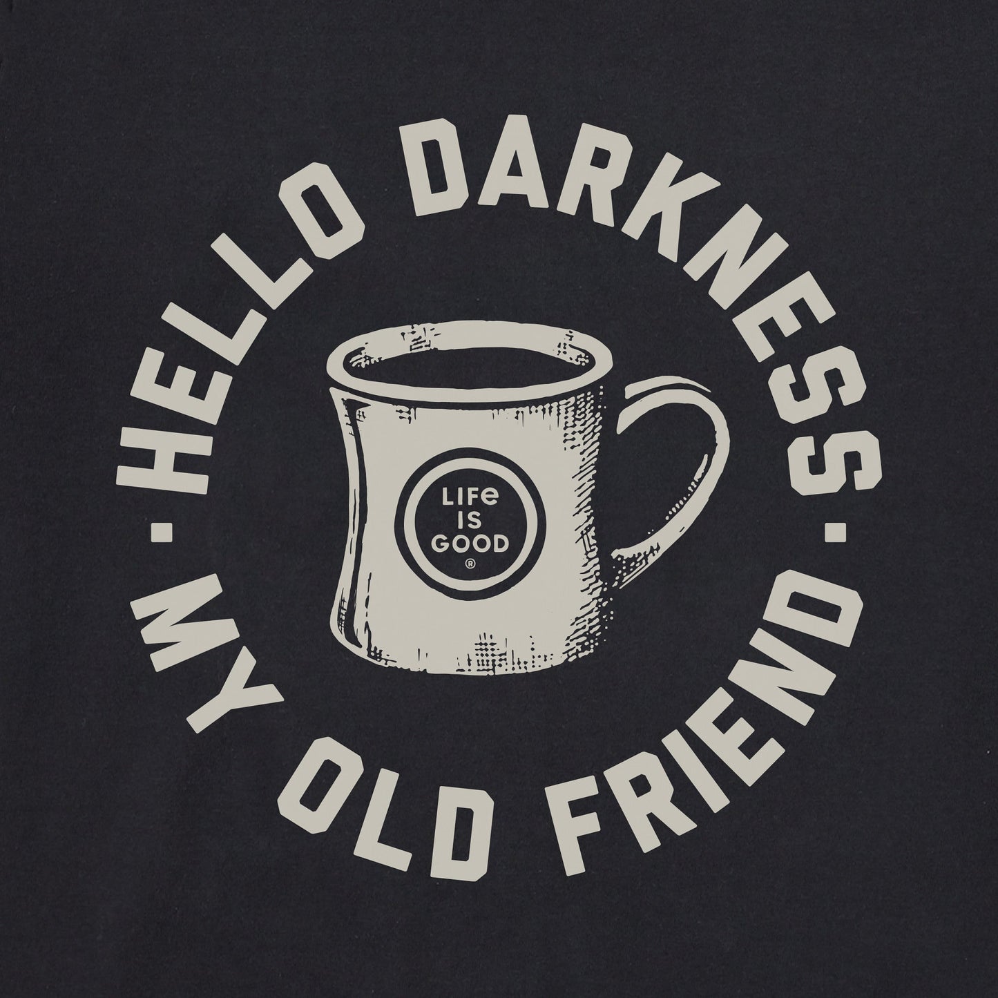 Men's Hello Darkness My Old Friend Short Sleeve Crusher Tee