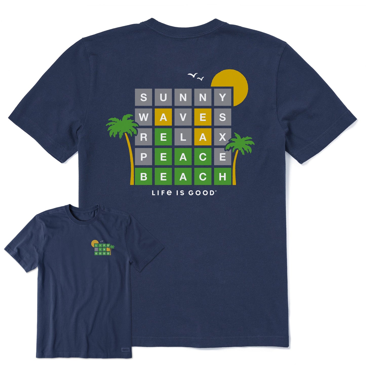 Men's Beach Word Game Short Sleeve Tee