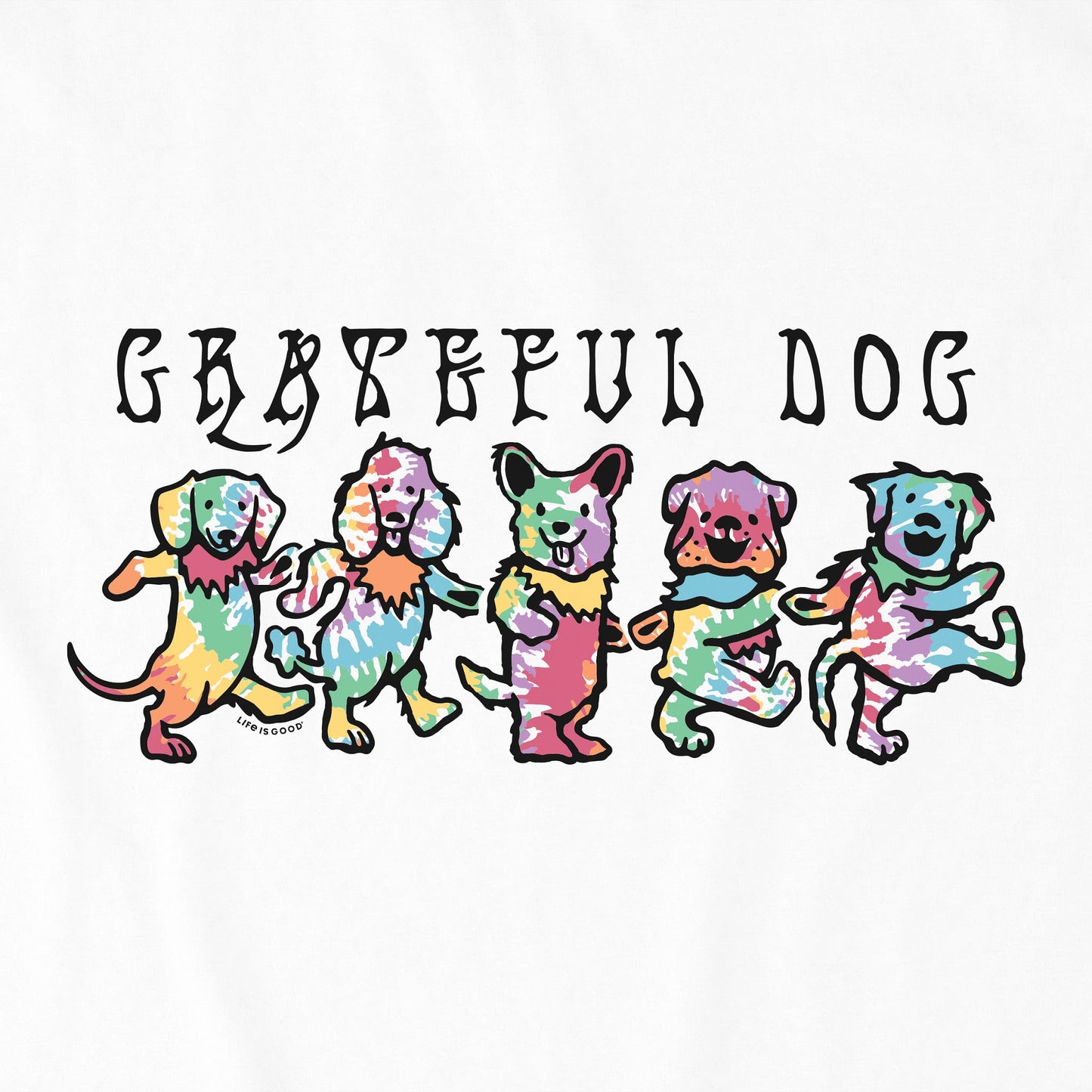 Men's Grateful Dancing Dogs Short Sleeve Tee