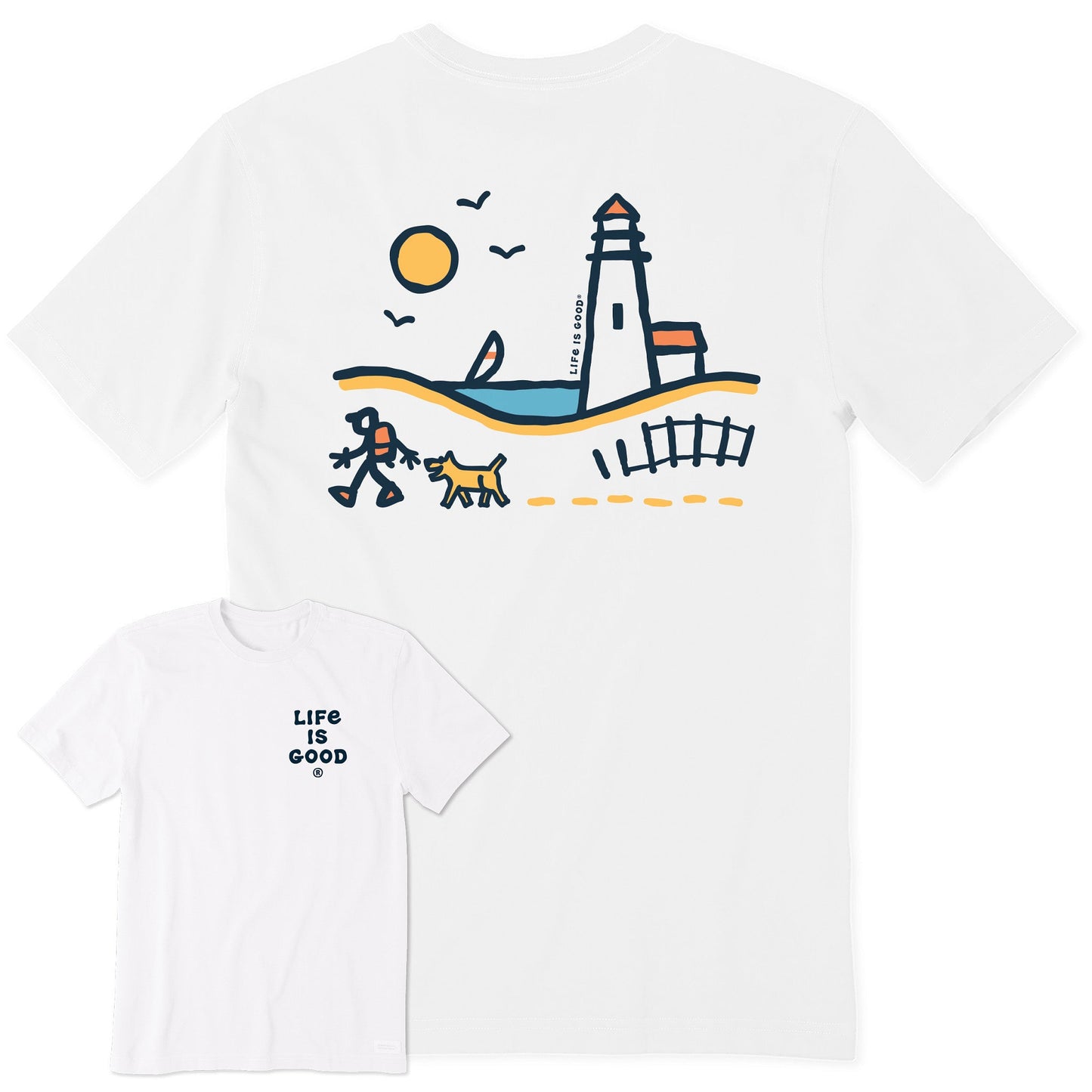 Men's Hiking along the Lighthouse Short Sleeve Tee