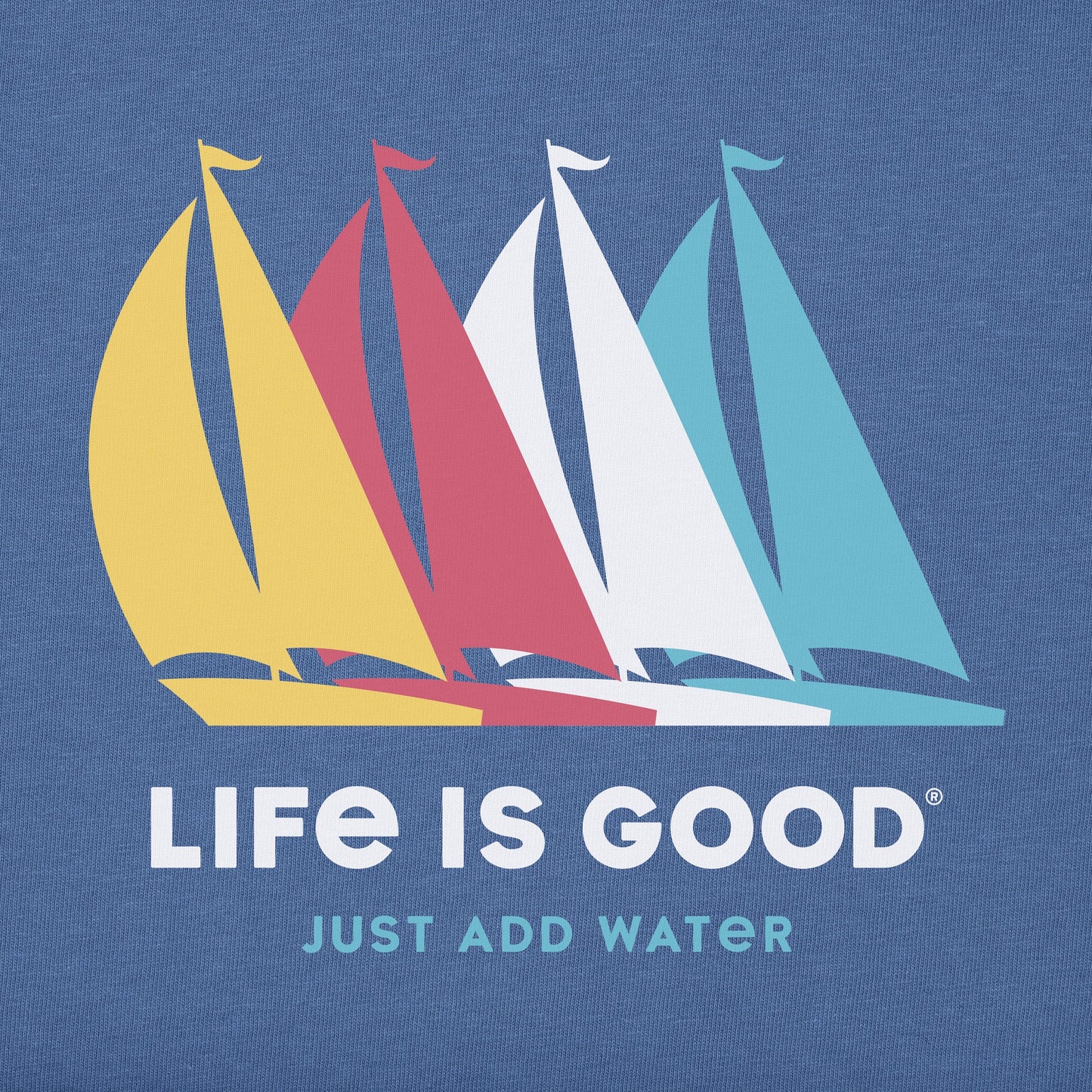 Men's Just Add Water Sailboats Short Sleeve Crusher-LITE Tee