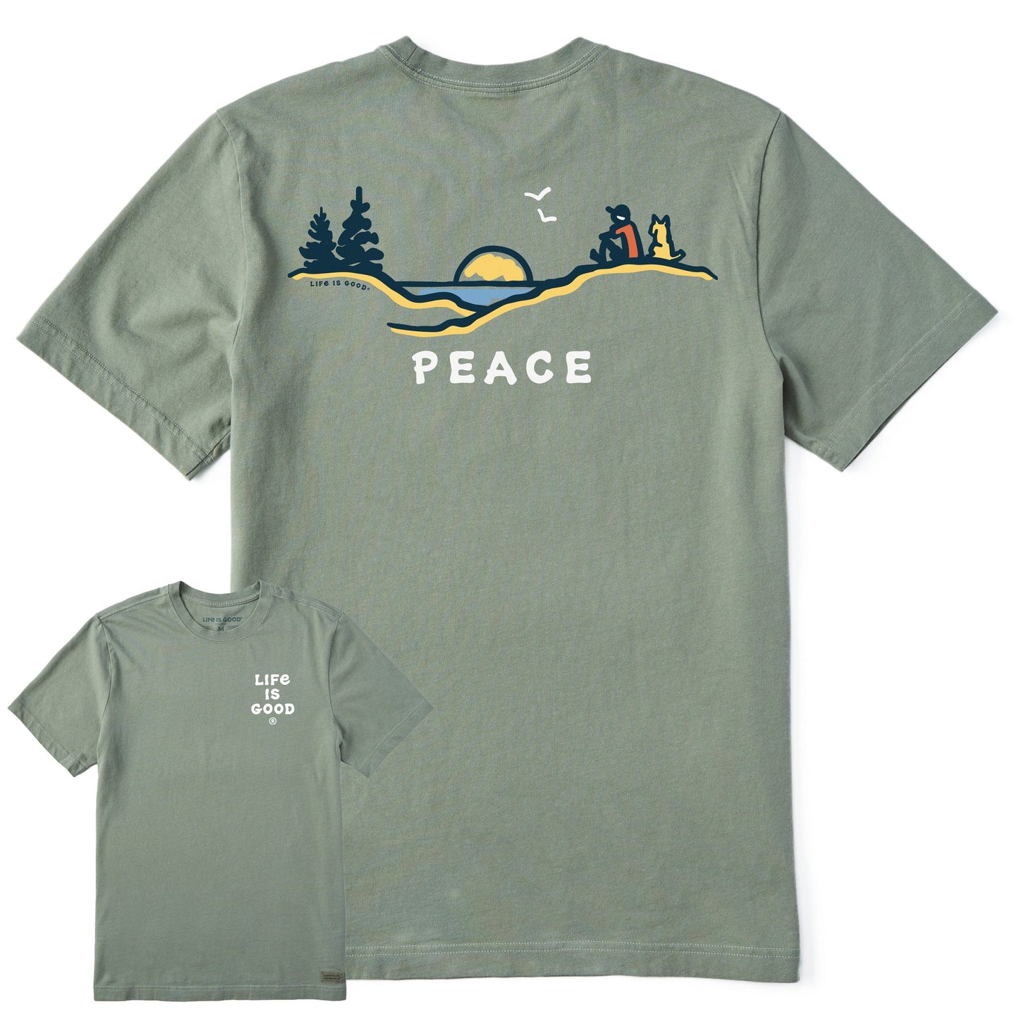 Men's Peace Beach Sunrise Short Sleeve Tee