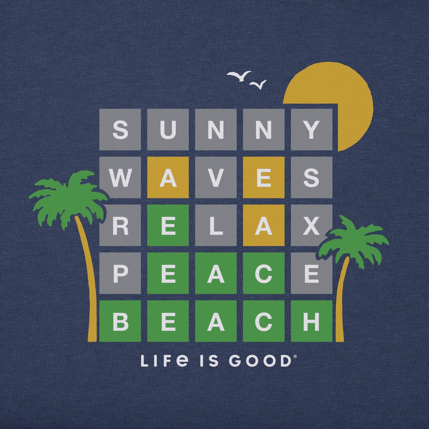 Men's Beach Word Game Short Sleeve Tee