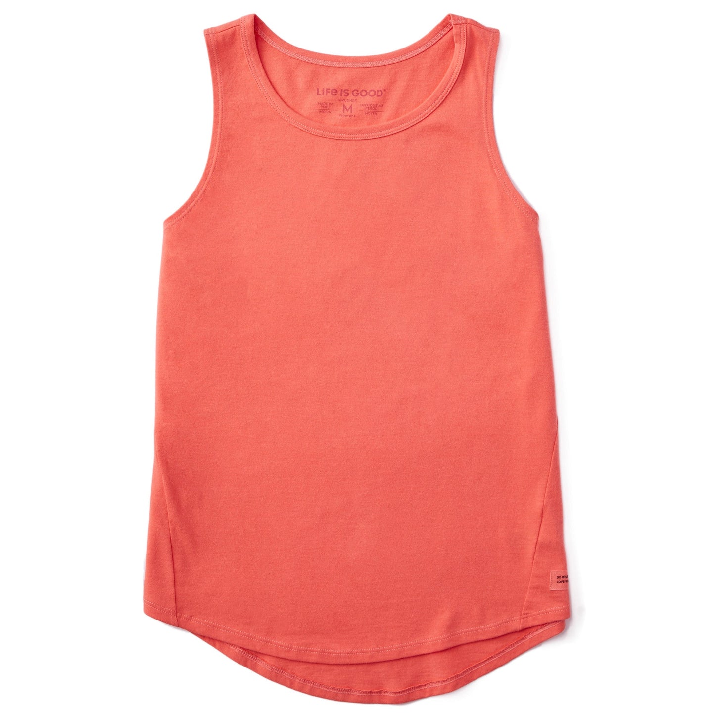 Women's Solid Sleeveless High-Low Crusher Tank