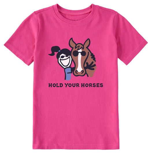 Kids Jackie Hold Your Horses Short Sleeve Crusher Tee