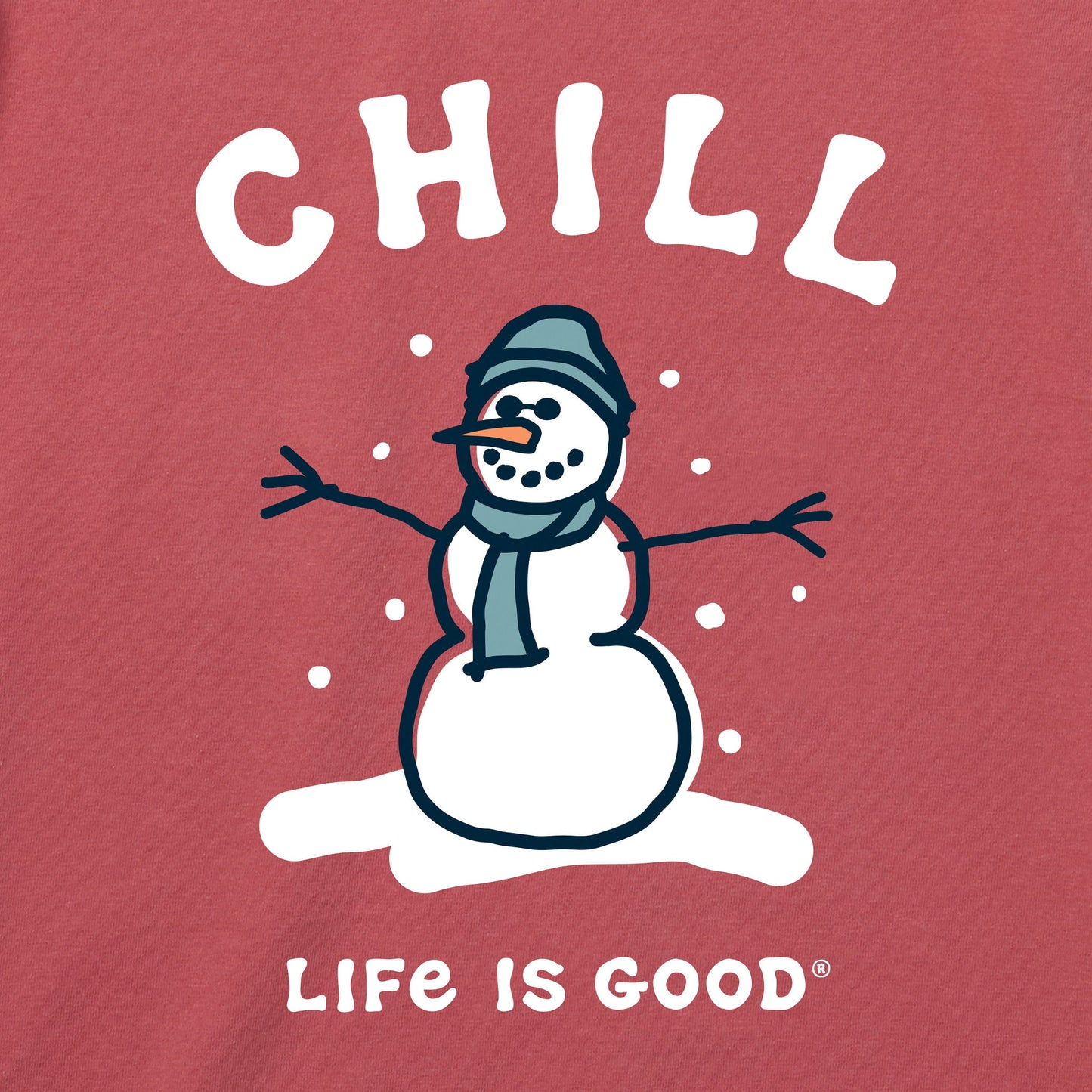 Kids Chill Snowman Long Sleeve Crusher Tee