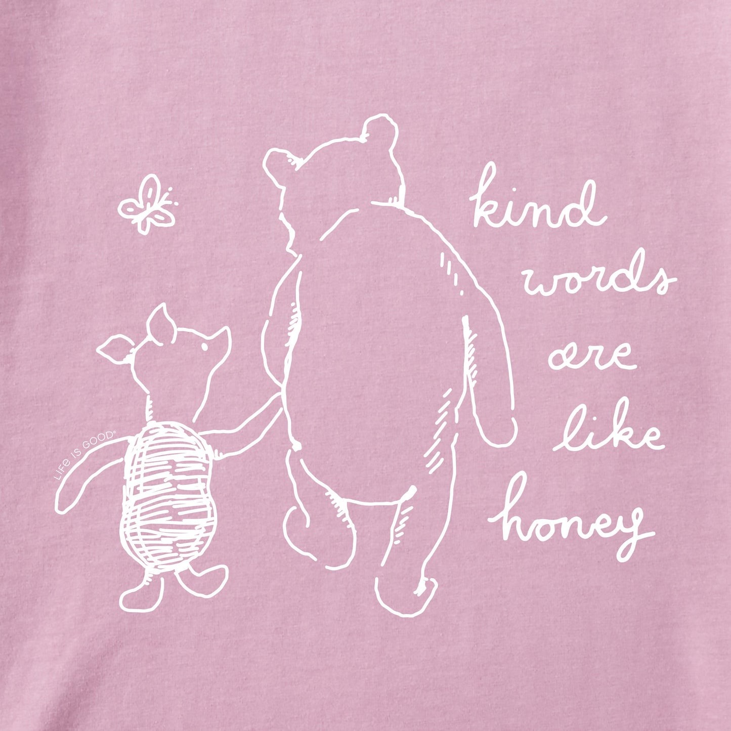 Kids Winnie & P Kind Words Long Sleeve Crusher Tee