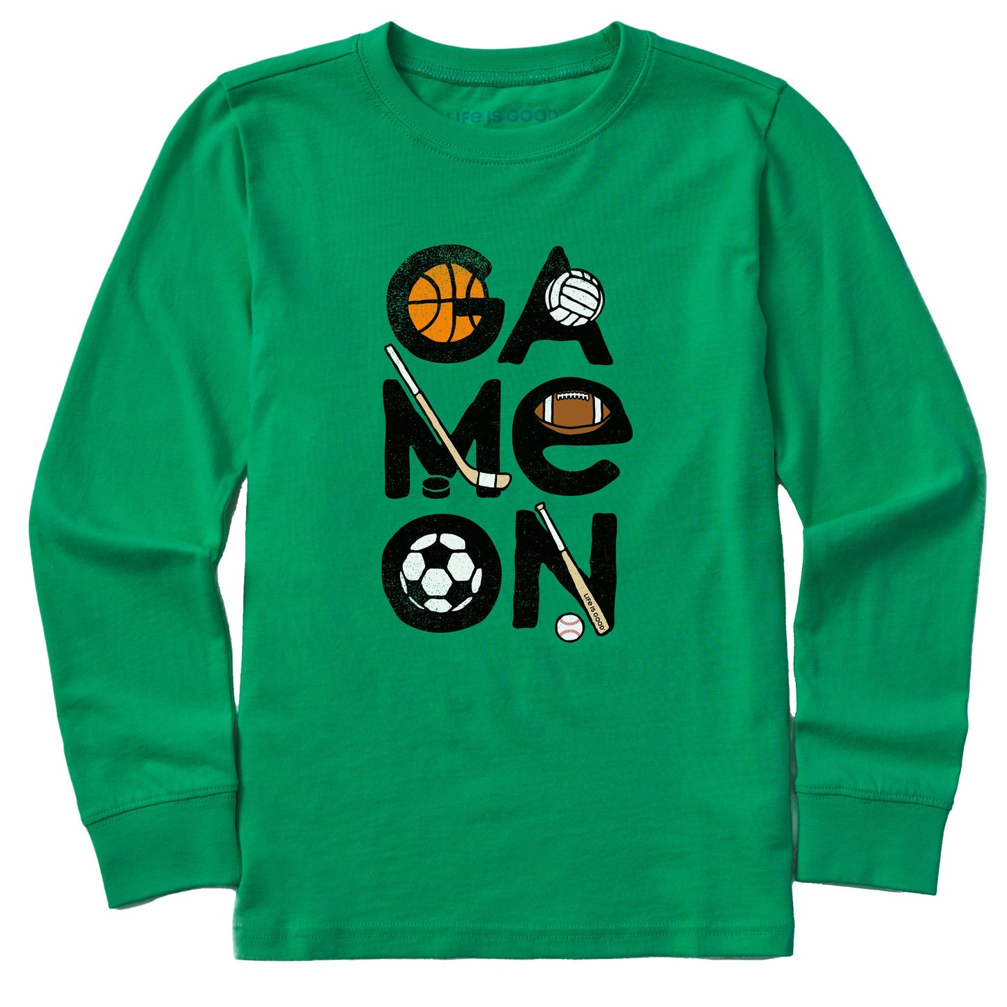 Kids Sport Game On Long Sleeve Crusher Tee