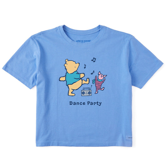 Women's Winnie & P Dance Party Short Sleeve Crusher Boxy Tee