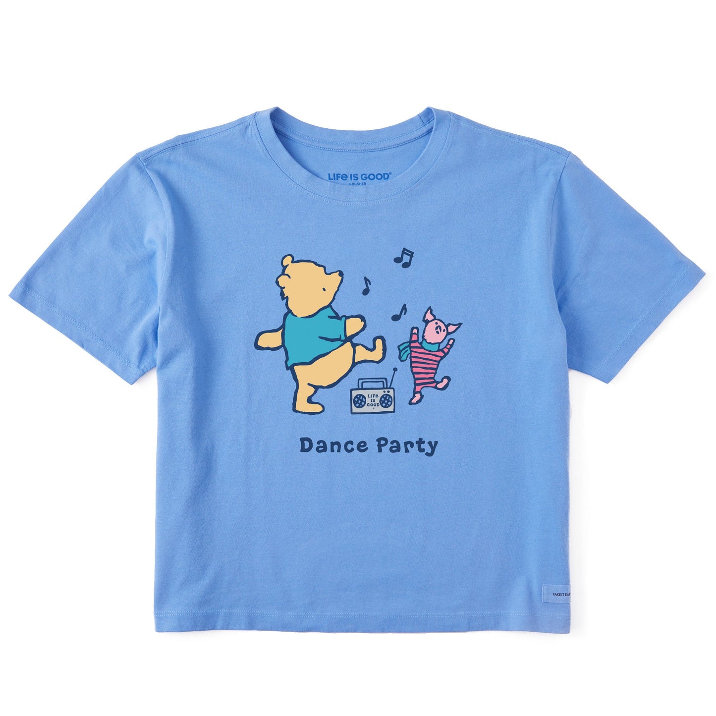Women's Winnie & P Dance Party Short Sleeve Crusher Boxy Tee
