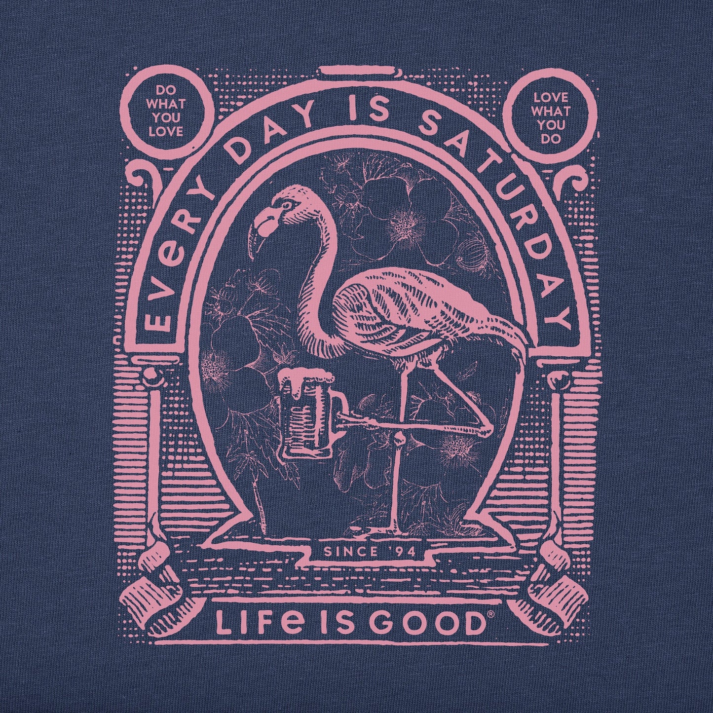 Men's Saturday Flamingo Short Sleeve Tee