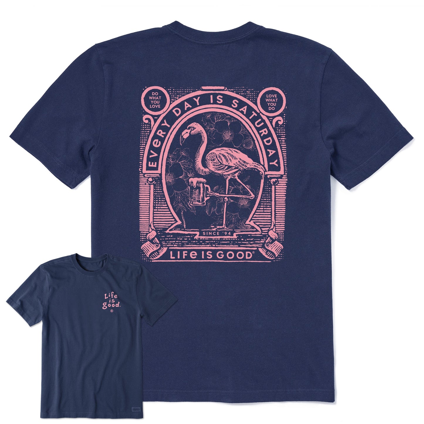 Men's Saturday Flamingo Short Sleeve Tee