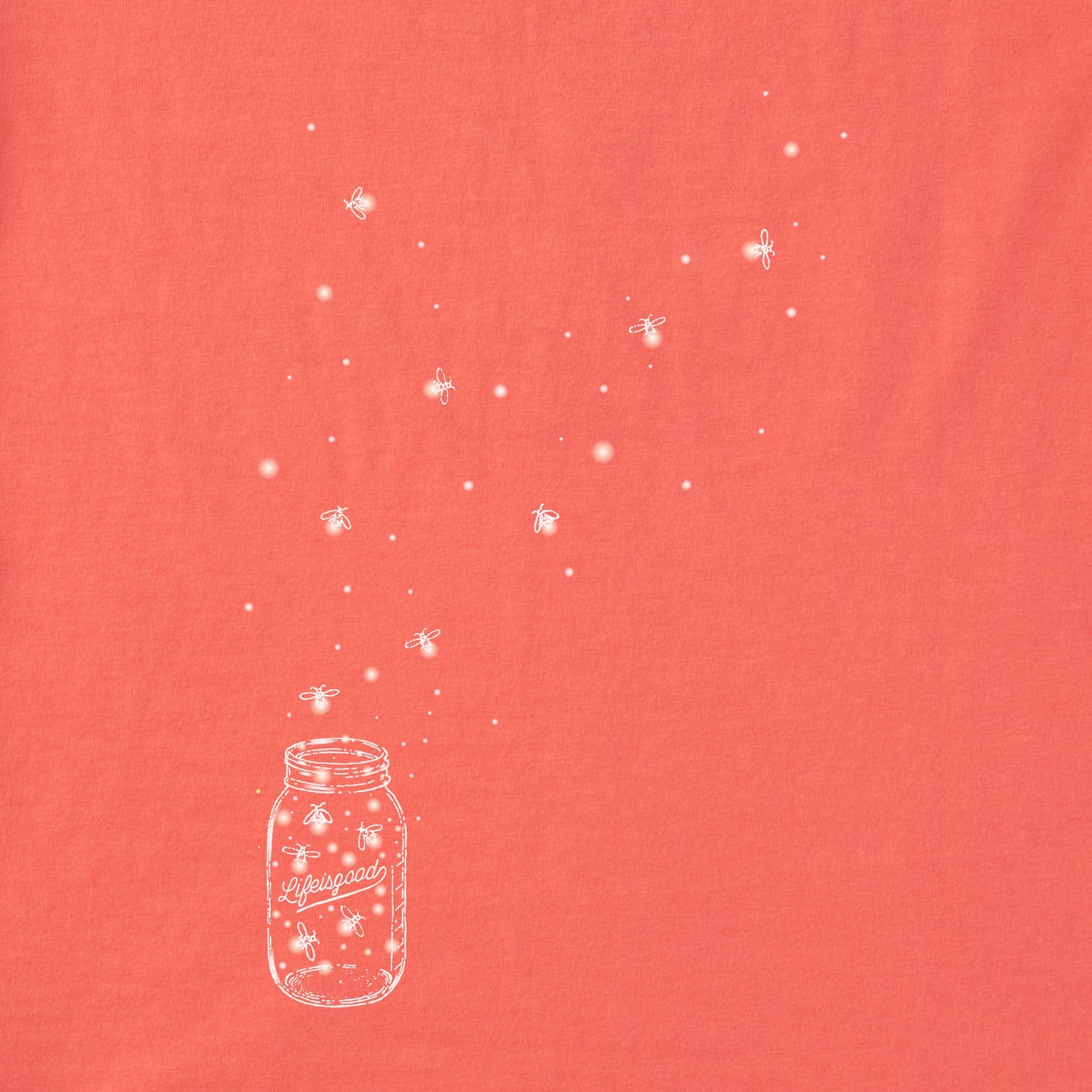 Women's Floating Fireflies Jar Short Sleeve Crusher Vee