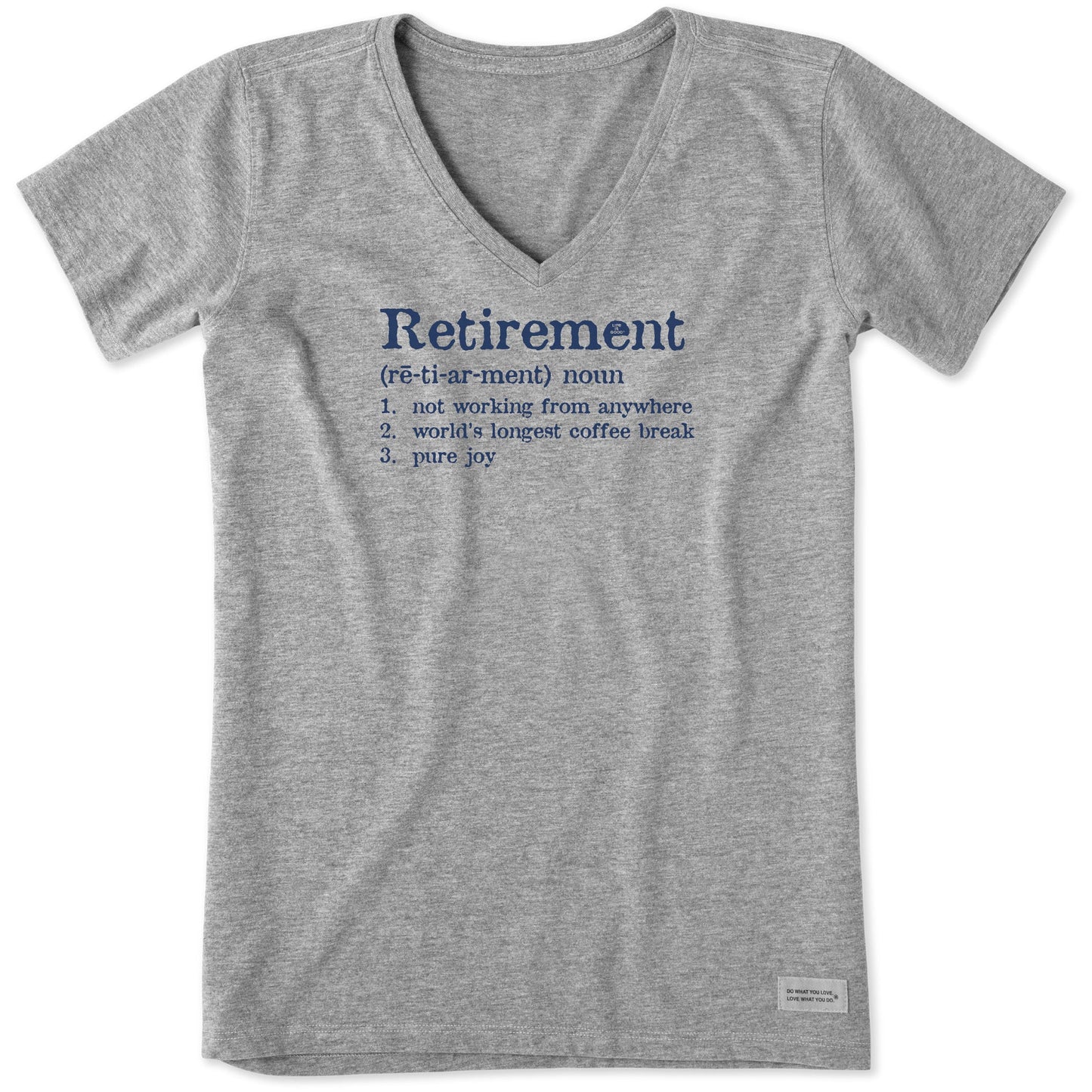 Women's Retirement Defined Short Sleeve Crusher Vee