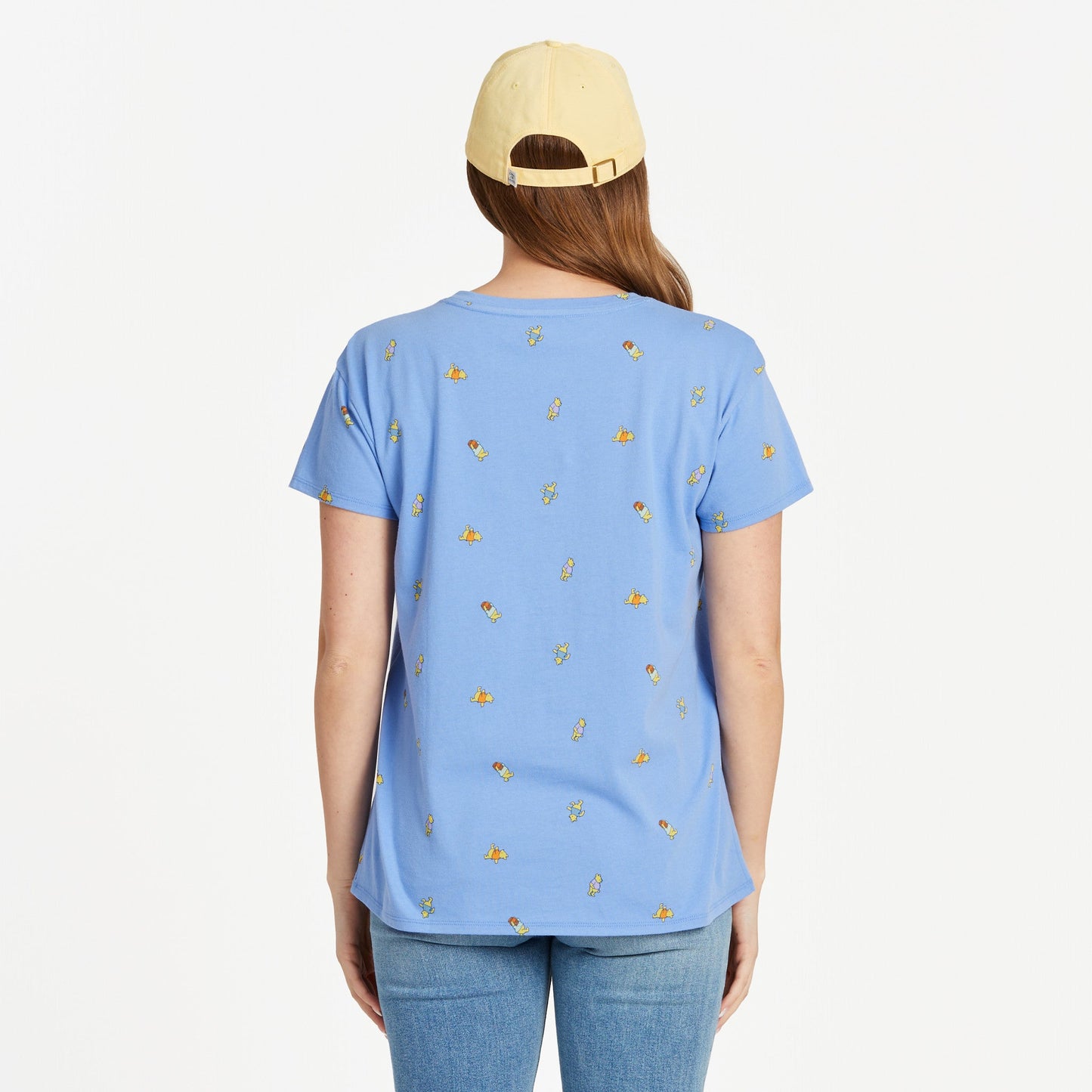 Women's Winnie Ditsy Pattern Allover Print Short Sleeve Vee