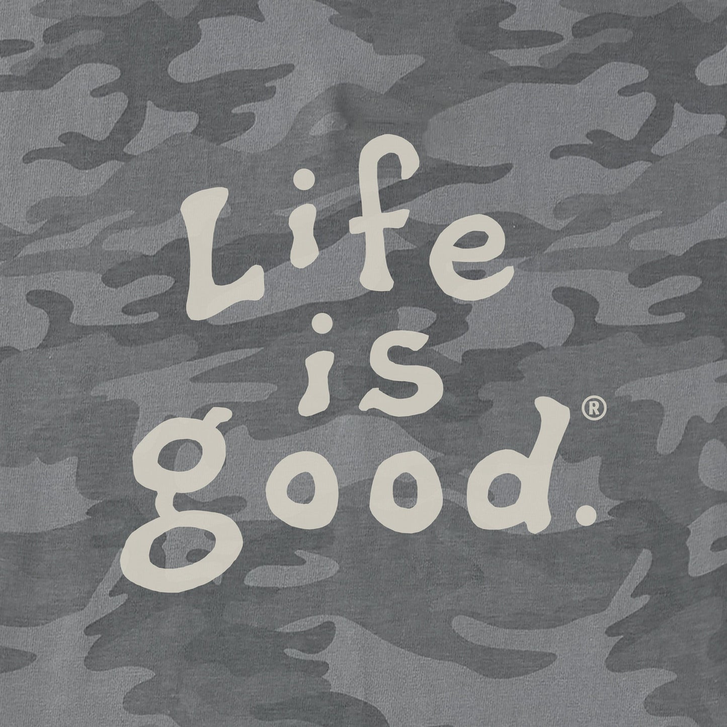 Men's LIG Vintage Wordmark Stacked Short Sleeve Allover Printed Crusher Tee