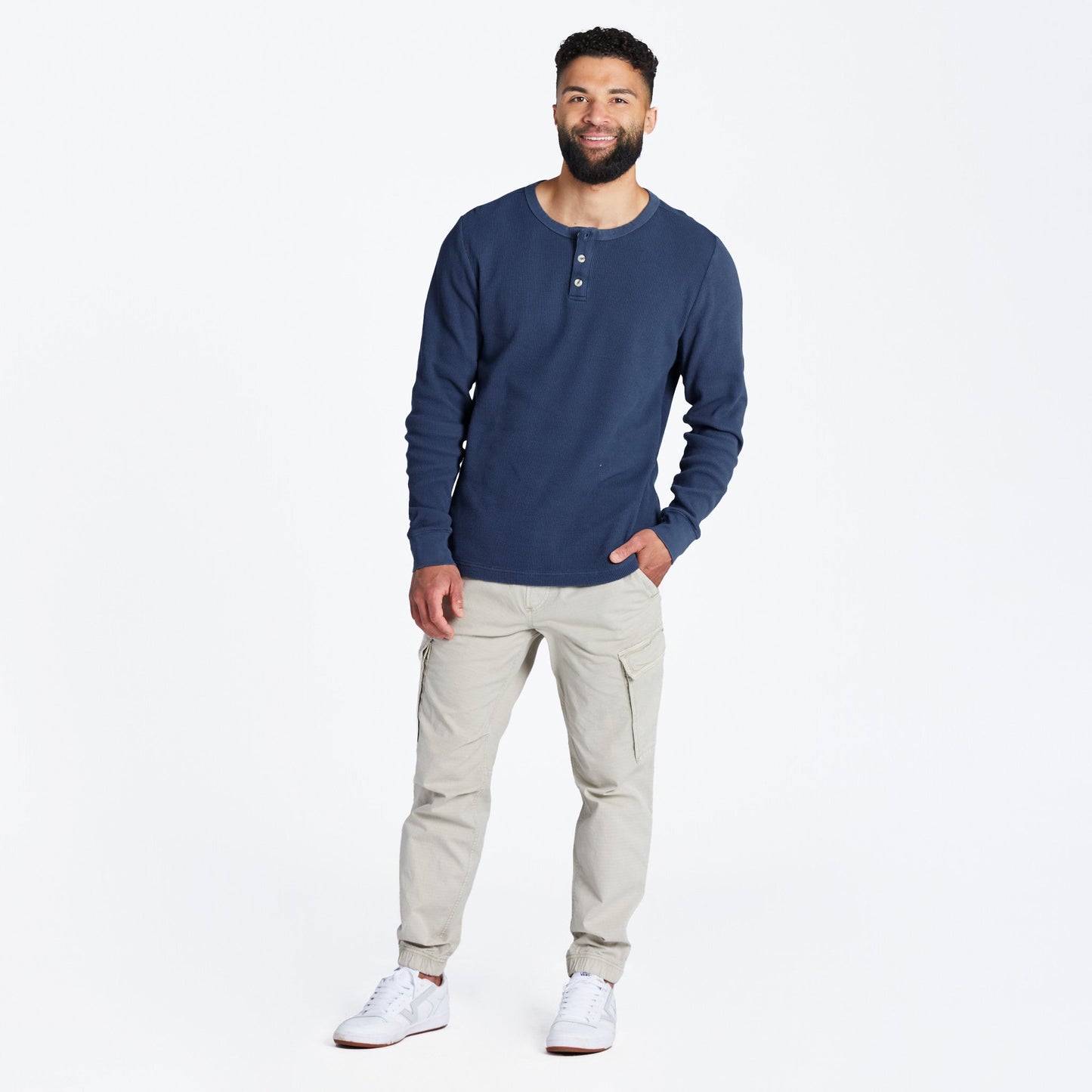 Men's Solid Thermal Henley