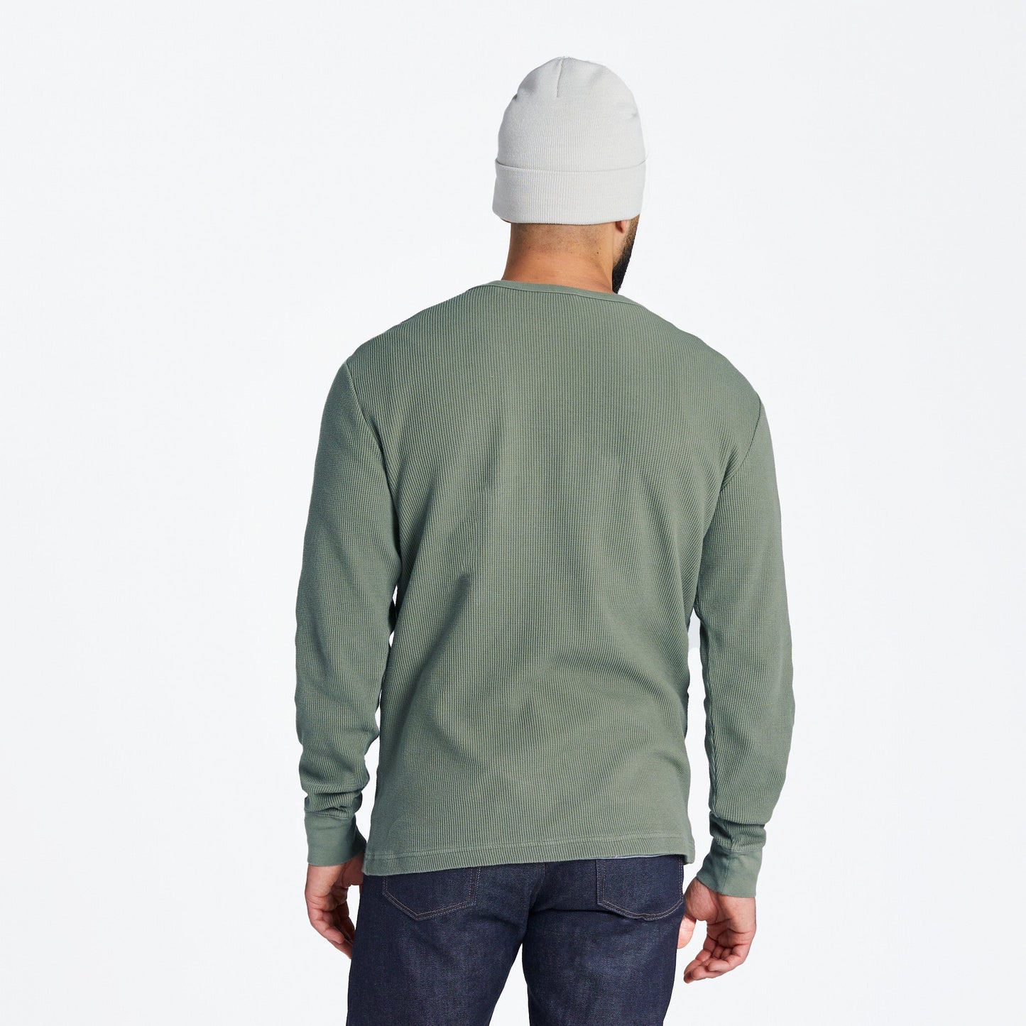 Men's Solid Thermal Henley