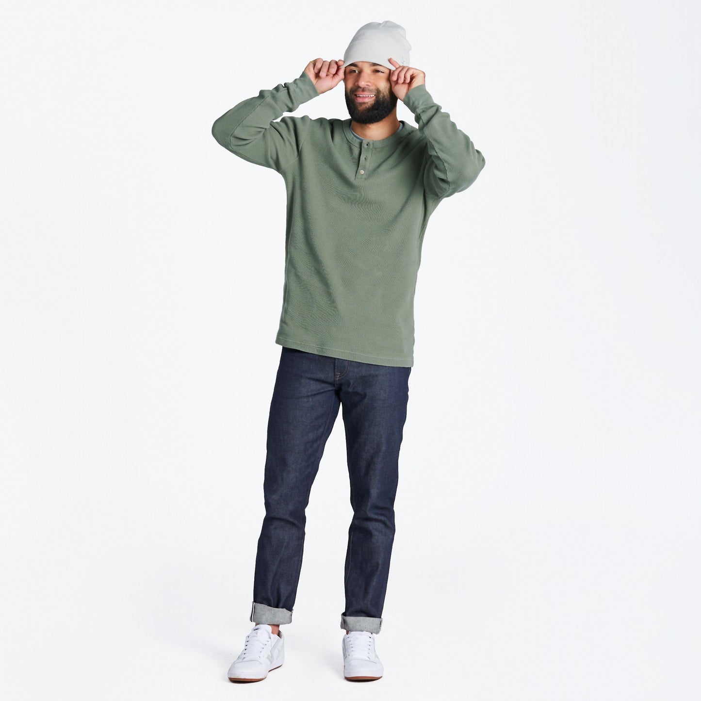 Men's Solid Thermal Henley