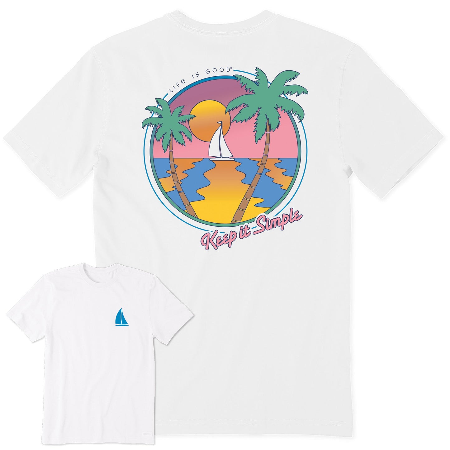 Men's Keep it Simple Retro Palm Short Sleeve Tee