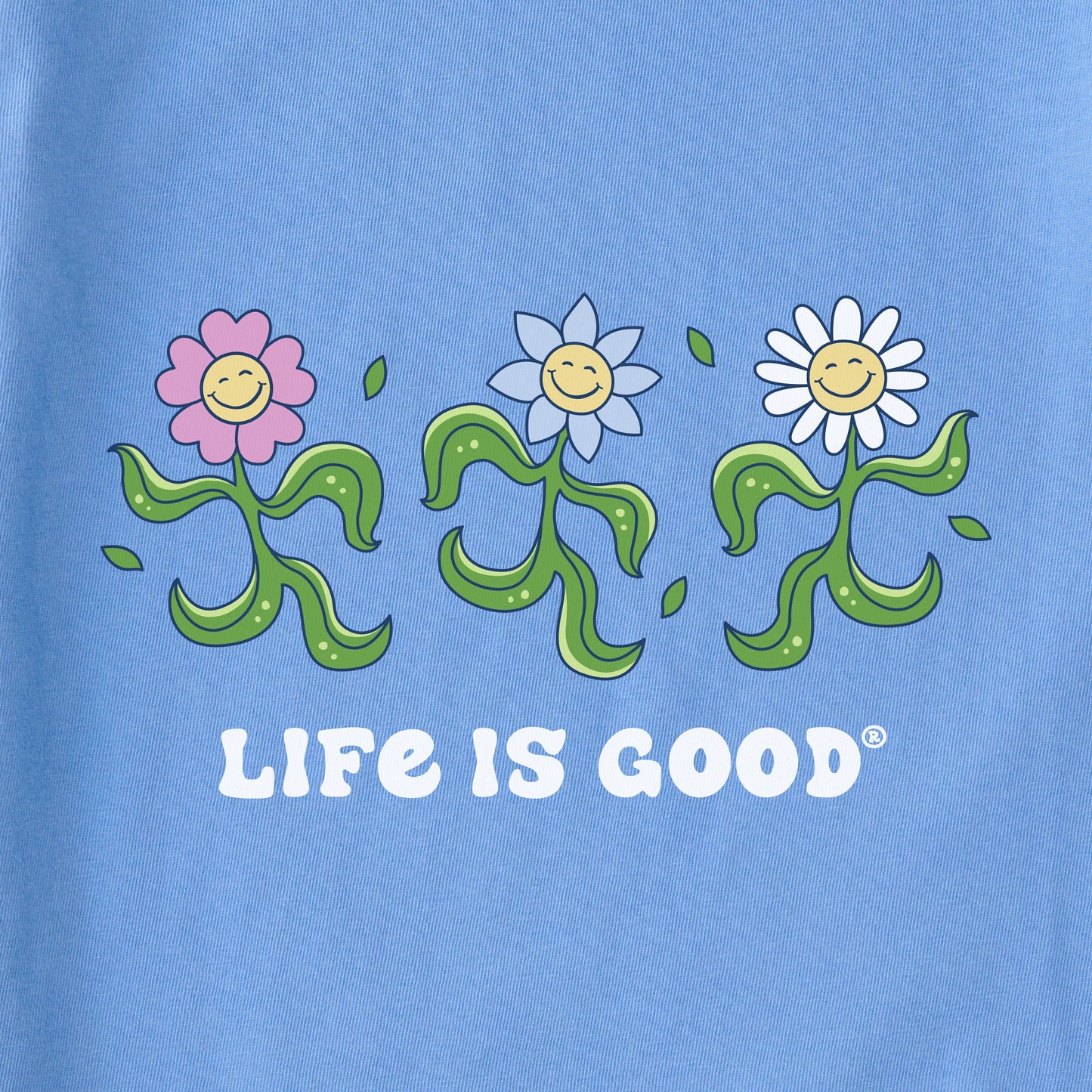 Women's Dancing Flowers Short Sleeve Crusher Boxy Tee