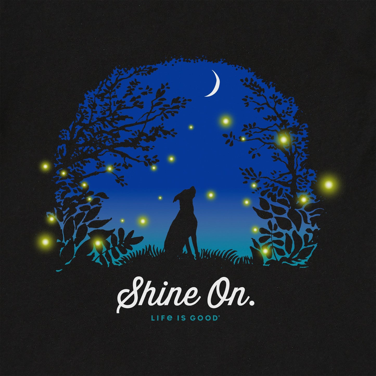 Women's Shine On Dog Landscape Short Sleeve Tee