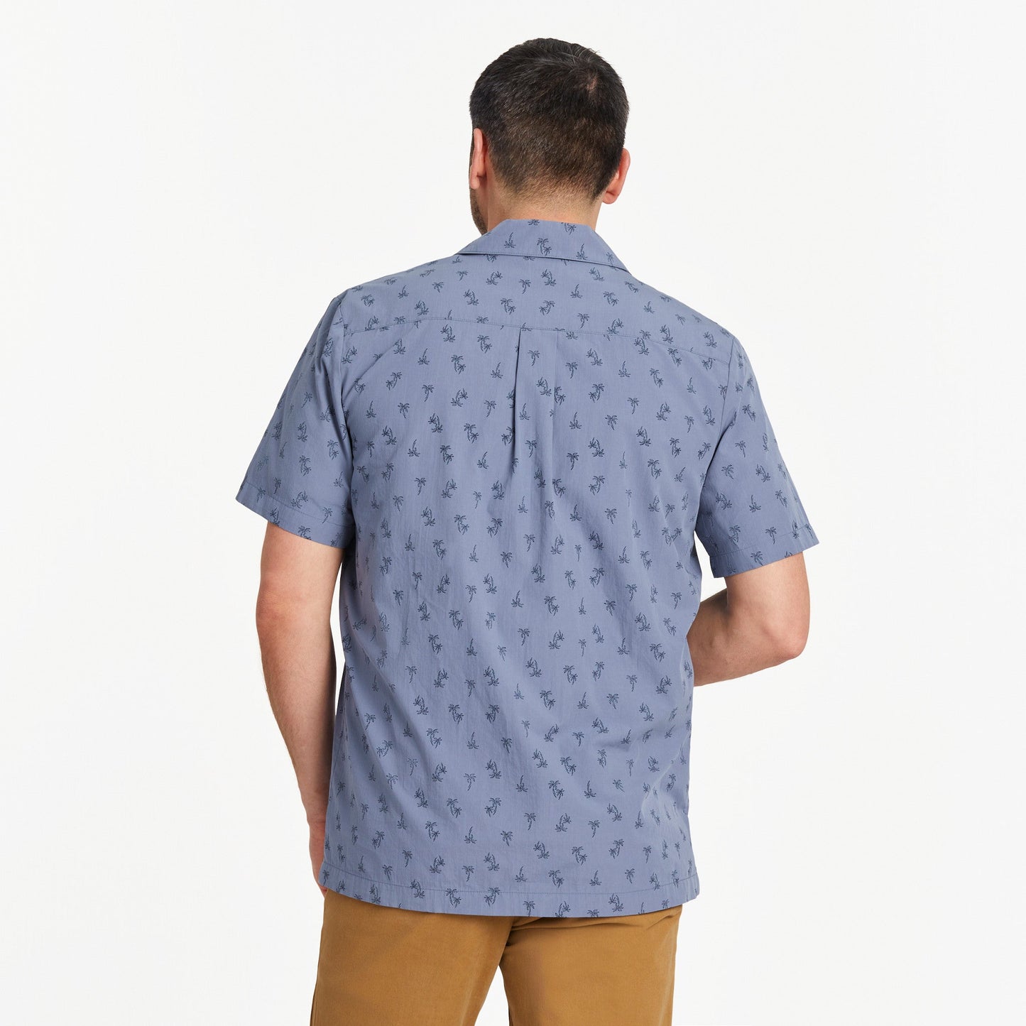 Men's Simple Palm Pattern Camp Shirt