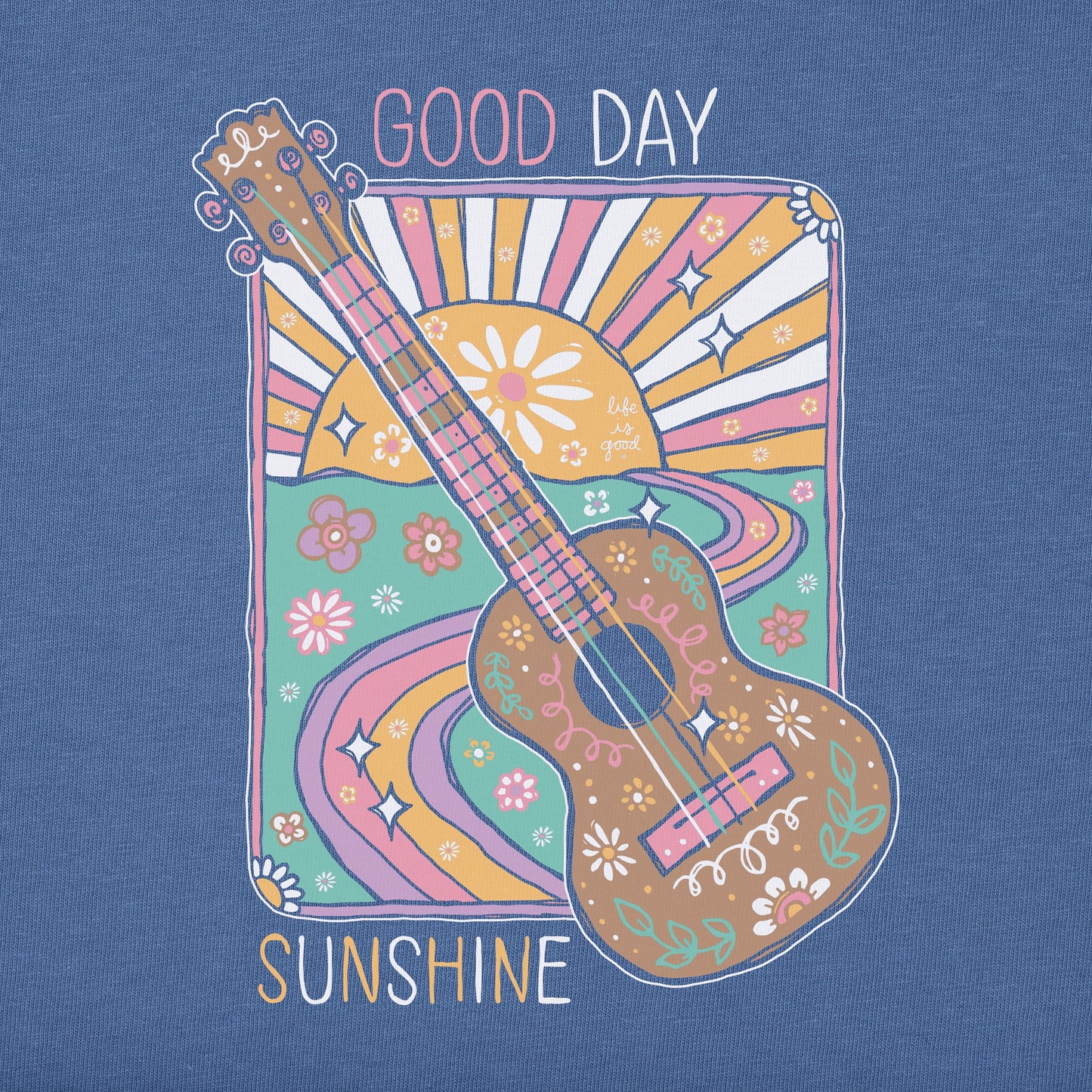 Women's Good Day Sunshine Guitar Short Sleeve Tee