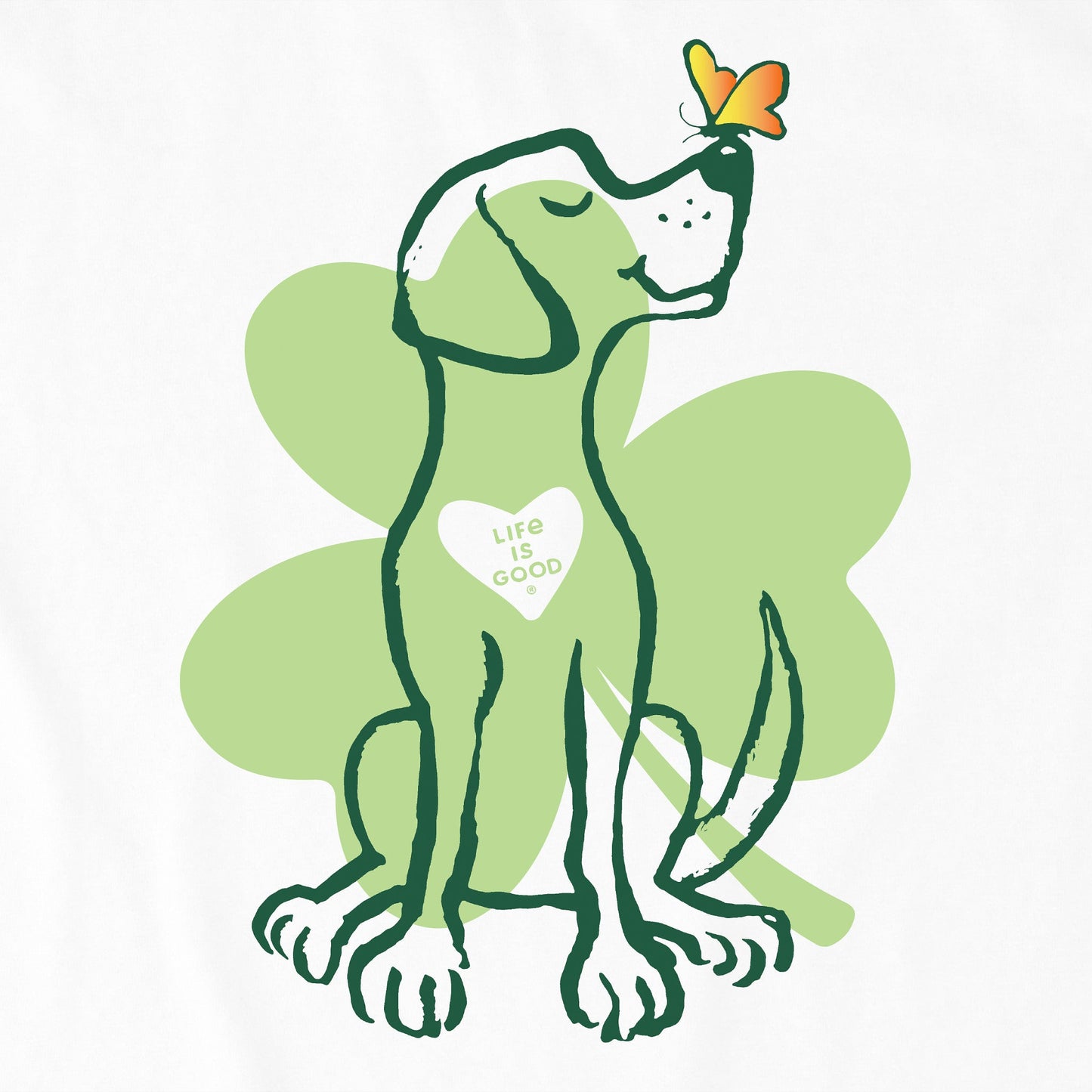 Kids Irish Spring Clover Dog Short Sleeve Crusher Tee