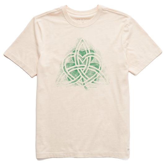 Men's Pencil Celtic Heart Clover Short Sleeve Crusher Tee