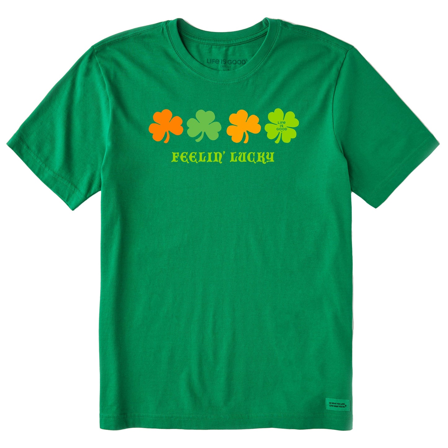 Men's Feelin' Lucky Clovers Short Sleeve Crusher Tee