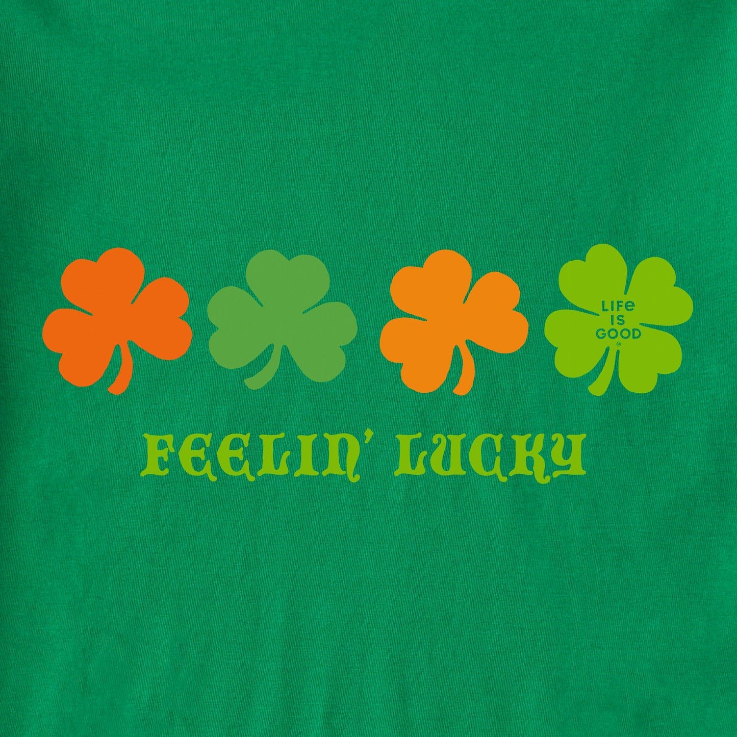 Men's Feelin' Lucky Clovers Short Sleeve Crusher Tee