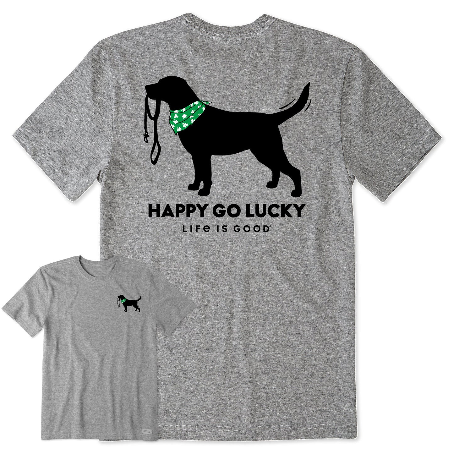 Men's Happy Go Lucky Lab Short Sleeve Crusher Tee
