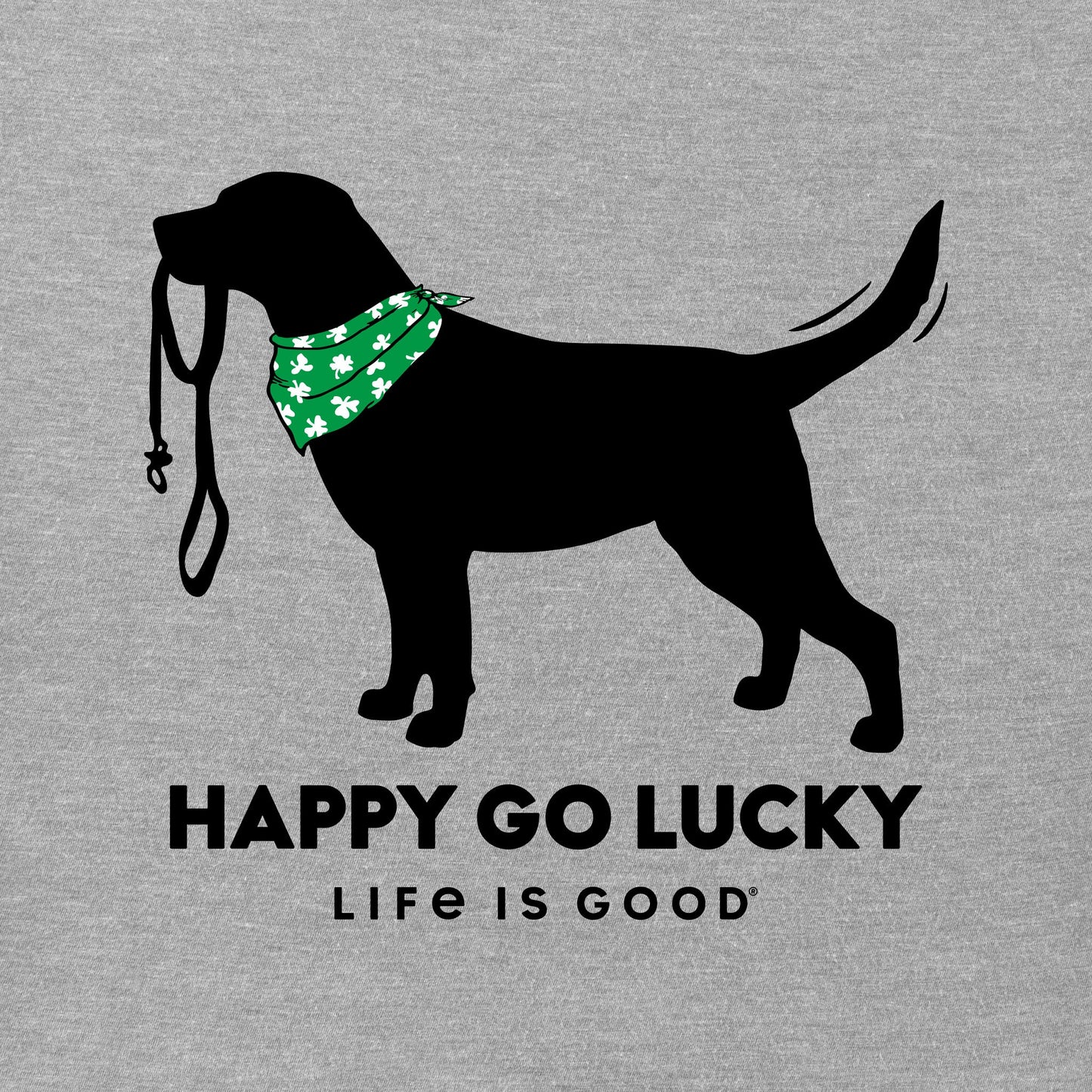 Men's Happy Go Lucky Lab Short Sleeve Crusher Tee