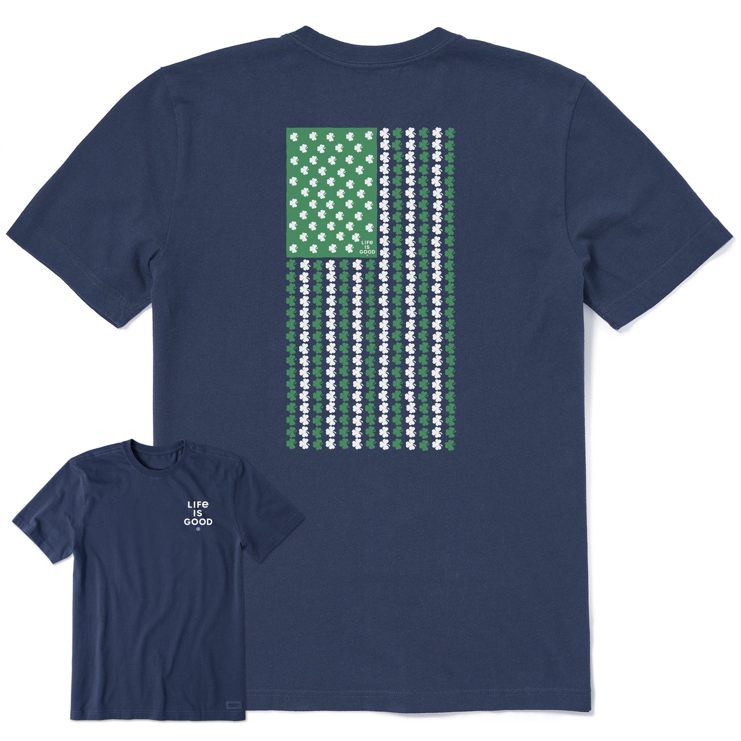 Men's Vertical Shamrock Flag Short Sleeve Crusher Tee