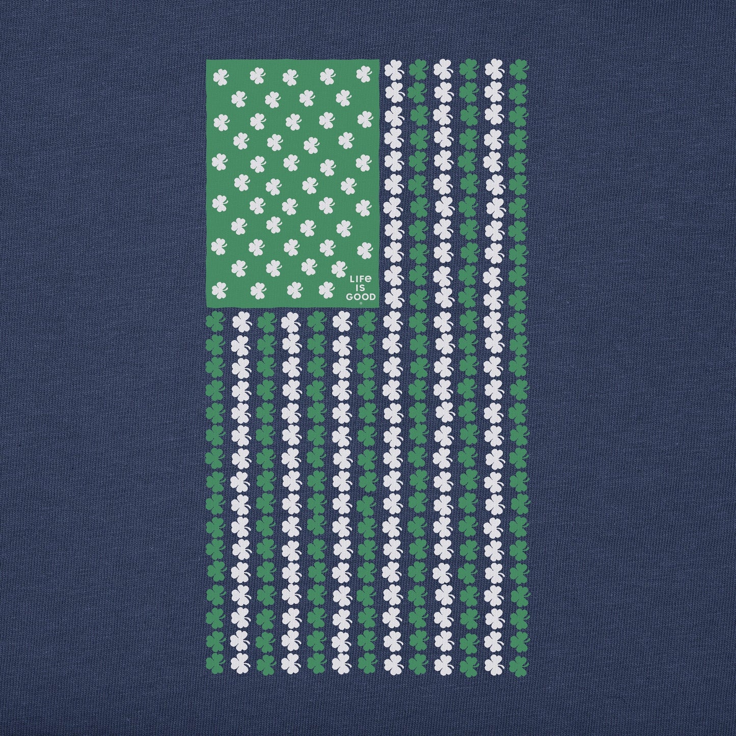 Men's Vertical Shamrock Flag Short Sleeve Crusher Tee