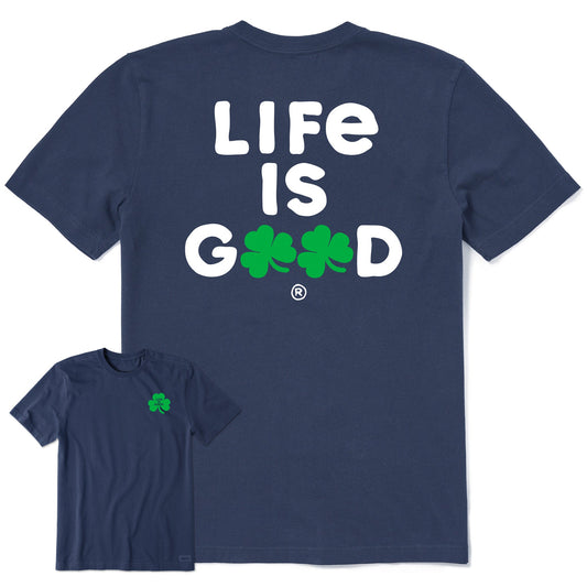 Men's Life is Clover Short Sleeve Crusher Tee