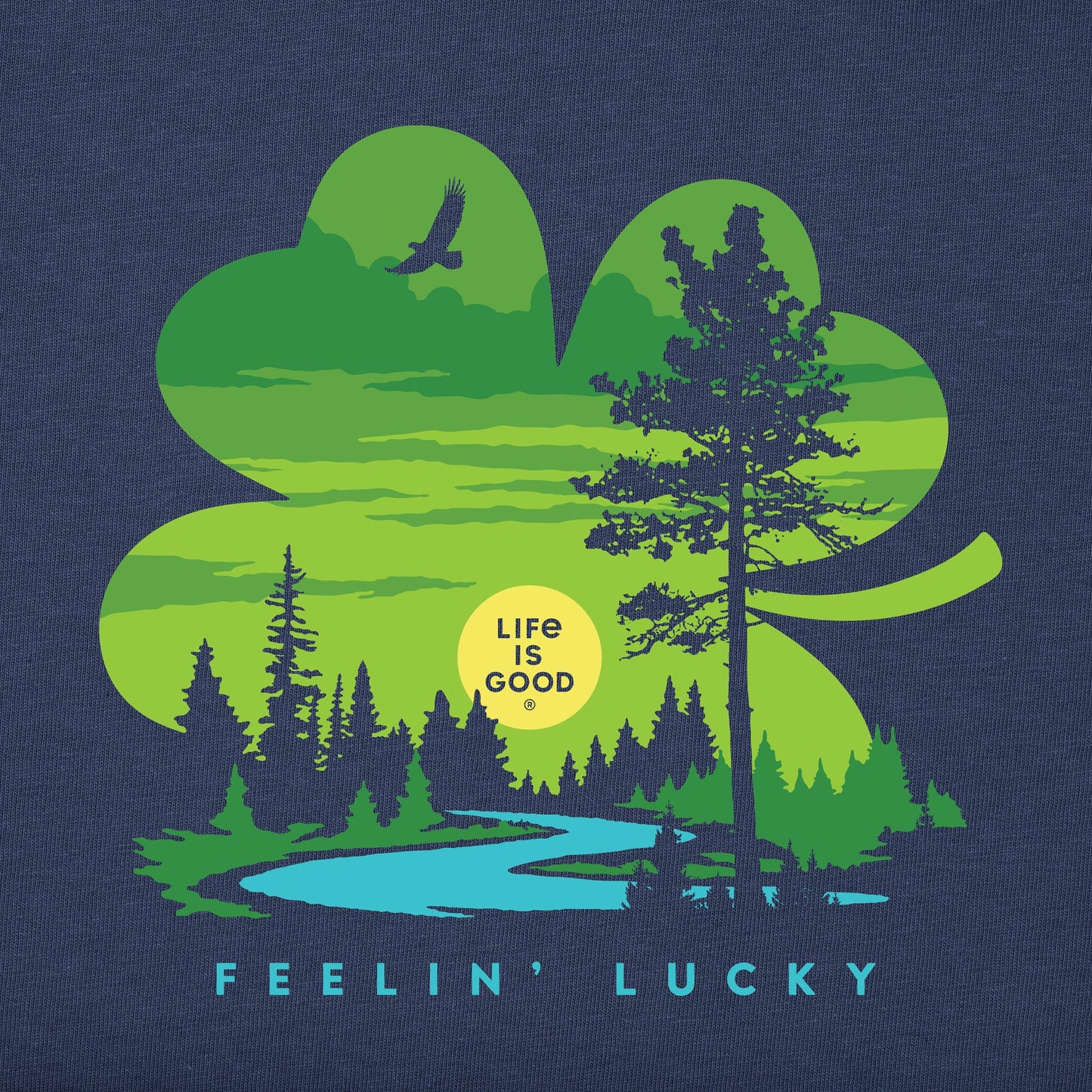 Men's Feelin' Lucky Cloverscape Short Sleeve Crusher Tee