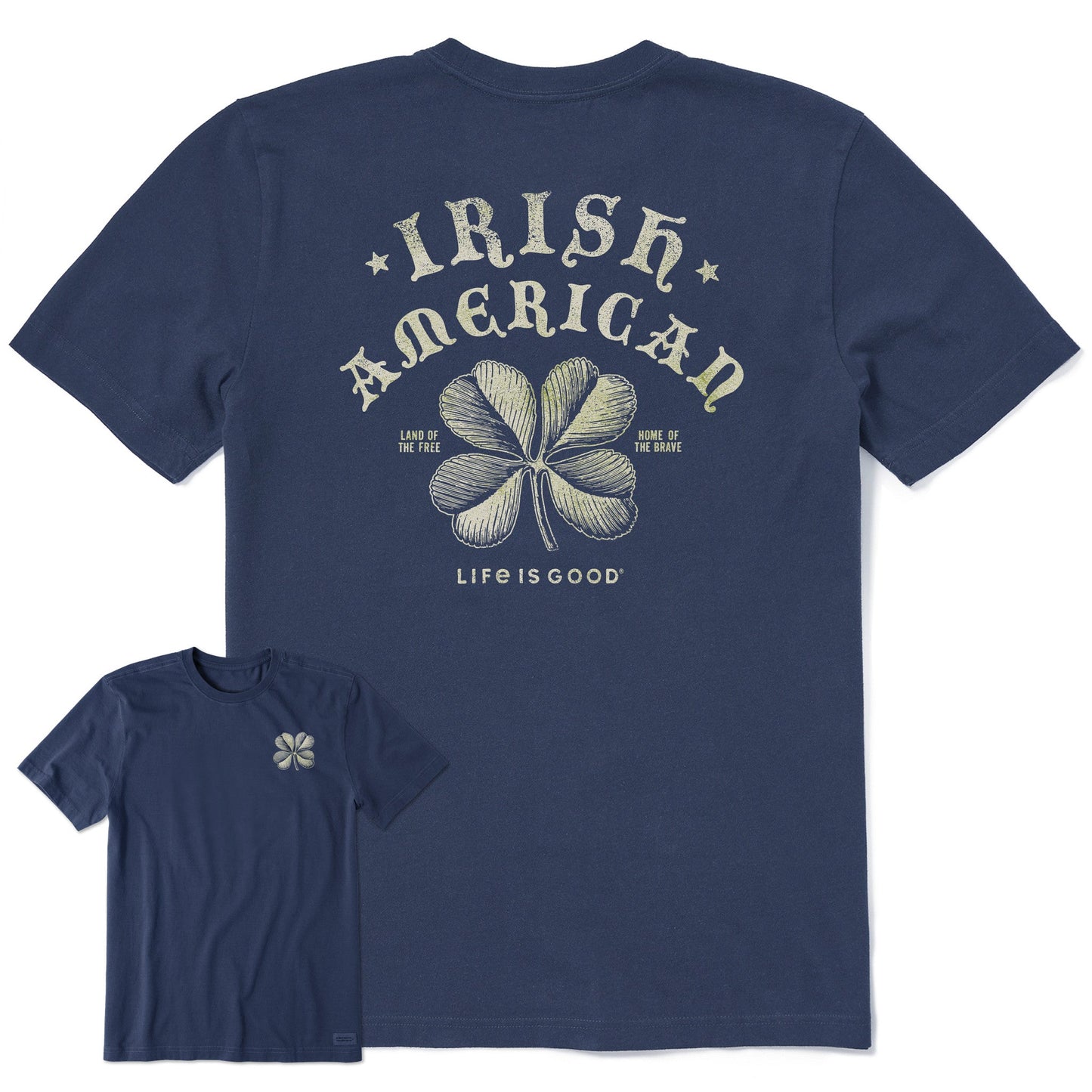 Men's Irish American Clover Short Sleeve Crusher Tee