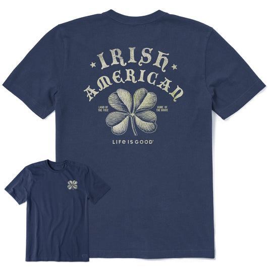 Men's Irish American Clover Short Sleeve Crusher Tee
