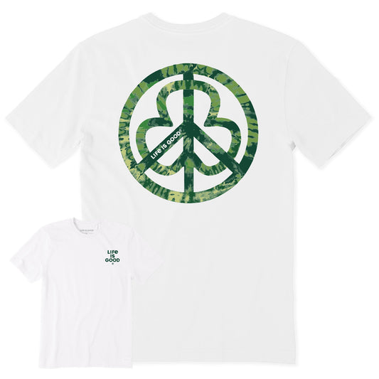 Men's Tie Dye Peace Clover Short Sleeve Crusher Tee