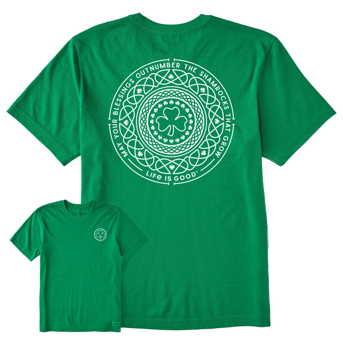 Men's Shamrock Mandala Short Sleeve Crusher Tee