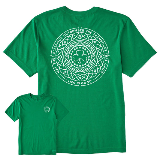 Men's Shamrock Mandala Short Sleeve Crusher Tee