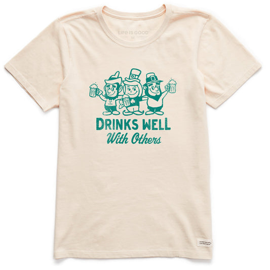 Women's Drinks Well Leprechauns Short Sleeve Crusher Tee