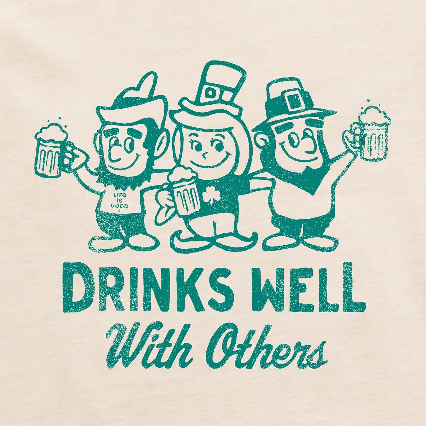 Women's Drinks Well Leprechauns Short Sleeve Crusher Tee