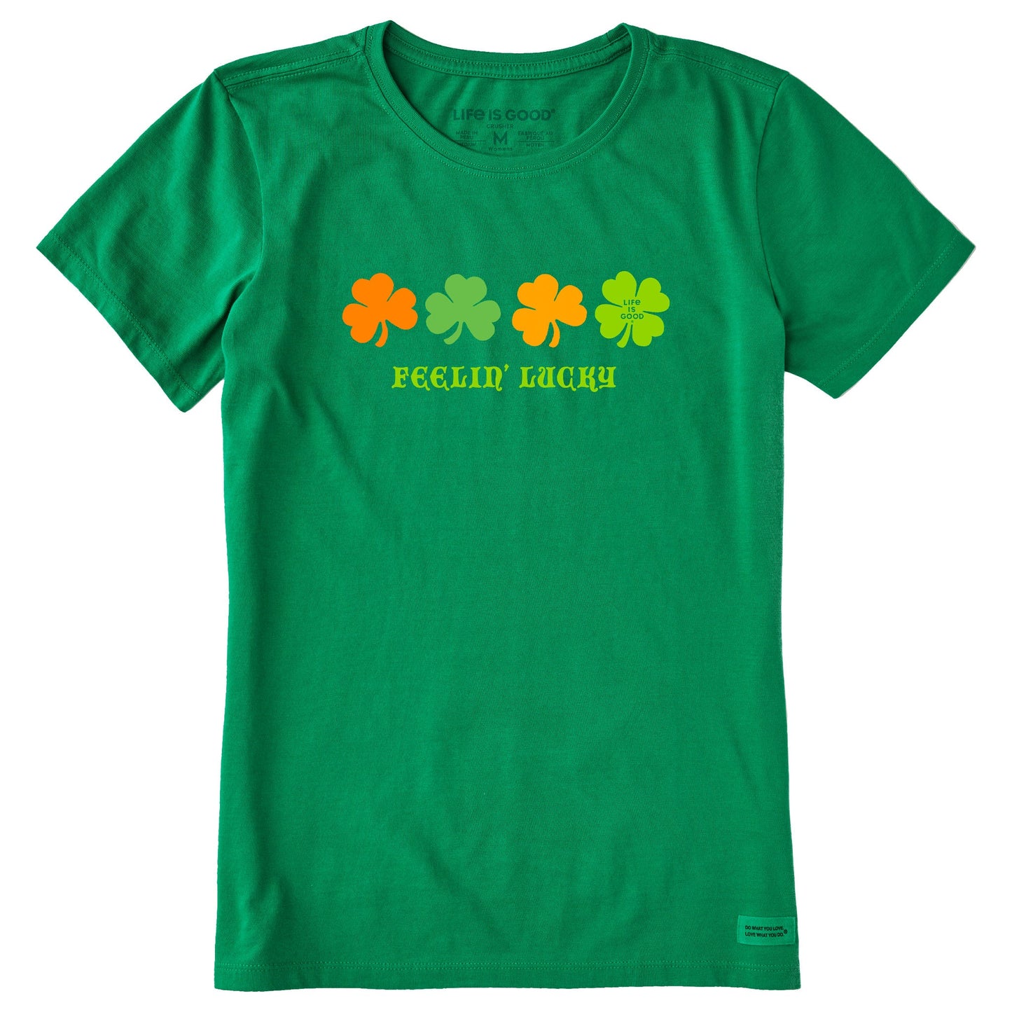 Women's Feelin' Lucky Clovers Short Sleeve Crusher Tee