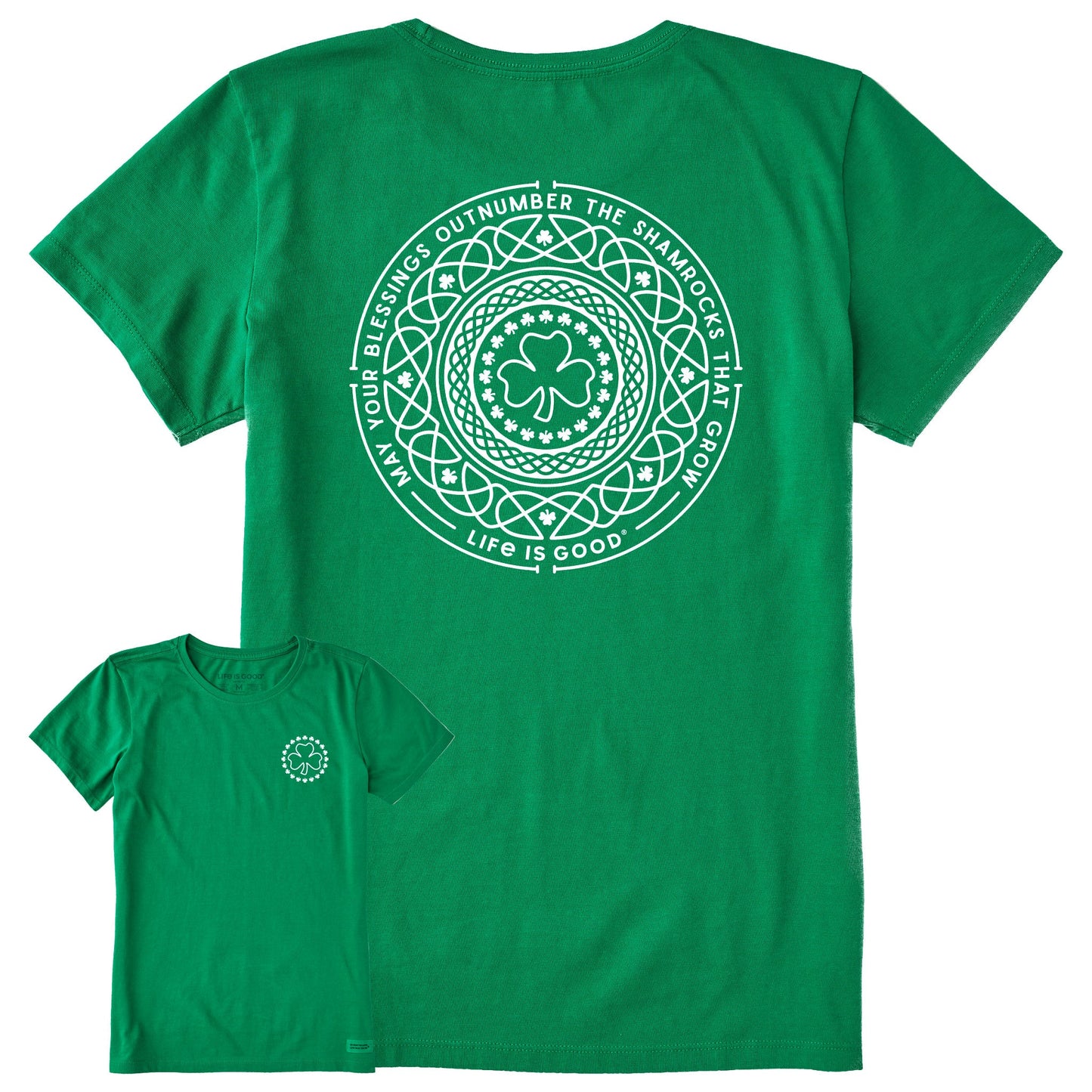 Women's Shamrock Mandala Short Sleeve Crusher Tee